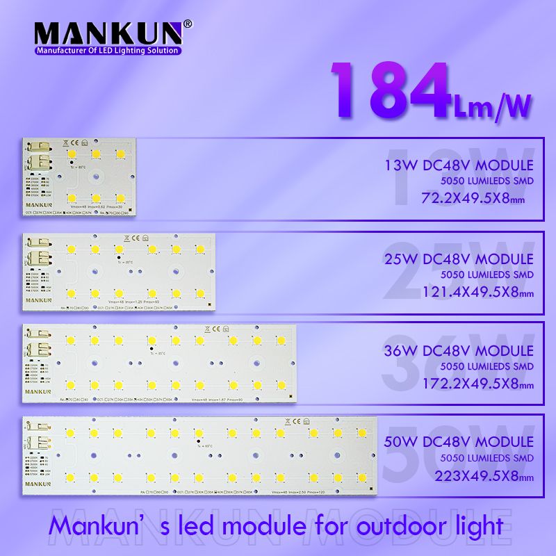 72.2x49.5mm PCB with 6x1 LumiLEDs 5050 LEDs module for 12.5w Street Lighting 20933